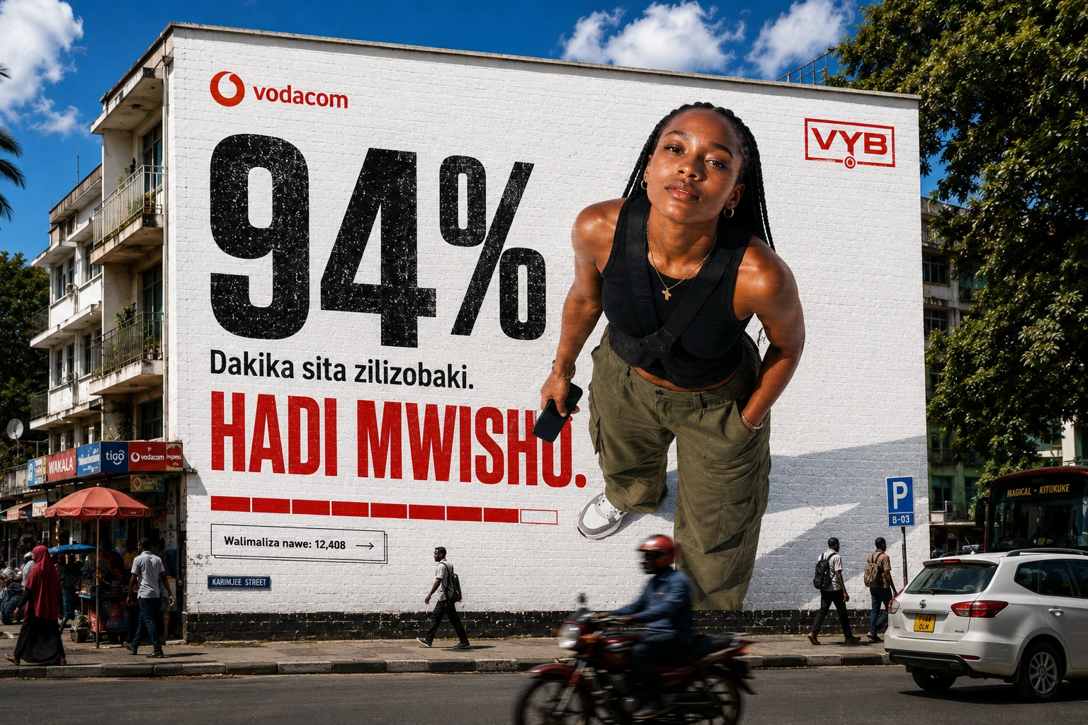 Hadi Mwisho gable wall mural